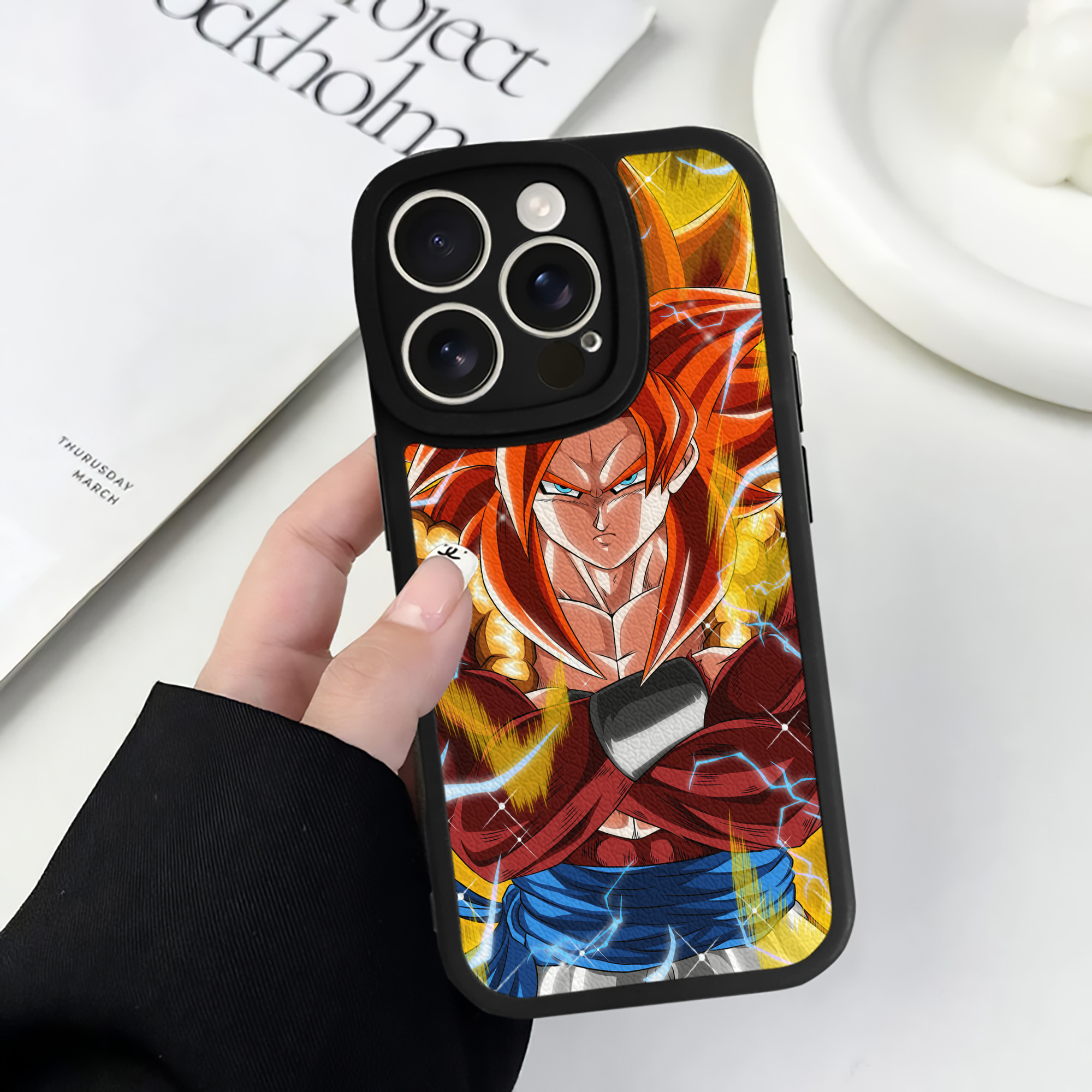 （画像用） ドラゴンボール DRAGON BALL 【iPhone 16シリーズ対応】シリコンスマホケース（レザー調） 材質：シリコン